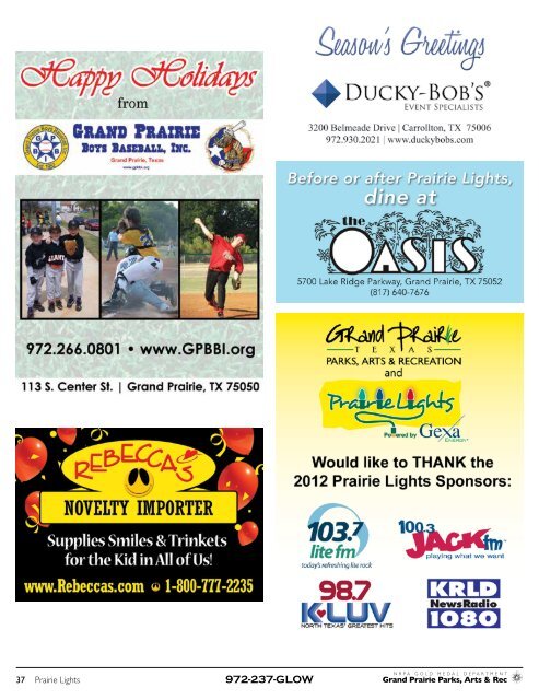 Winter 2012 - The City of Grand Prairie Parks and Recreation ...