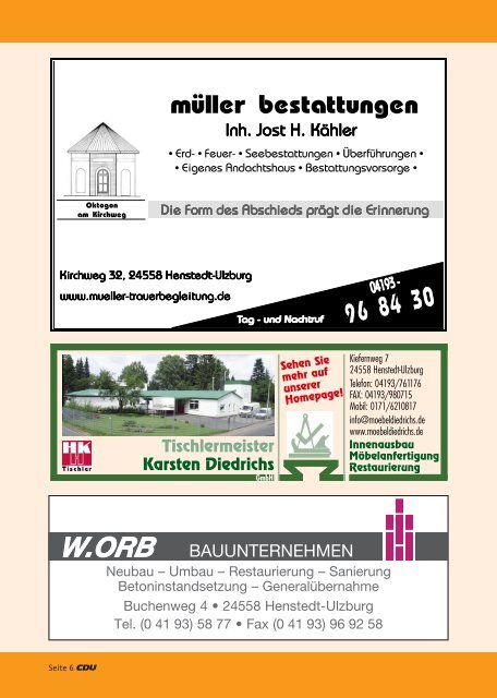 Bewährtes neu gestalten - CDU Ortsverband Henstedt-Ulzburg