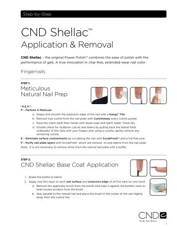 Shellac Step-by-Steps. - CND.com