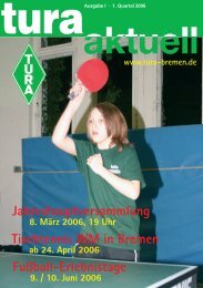Jahreshauptversammlung Tischtennis WM in ... - TURA Bremen eV