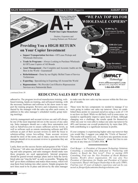 August 2010 Issue pdf - ENX Magazine