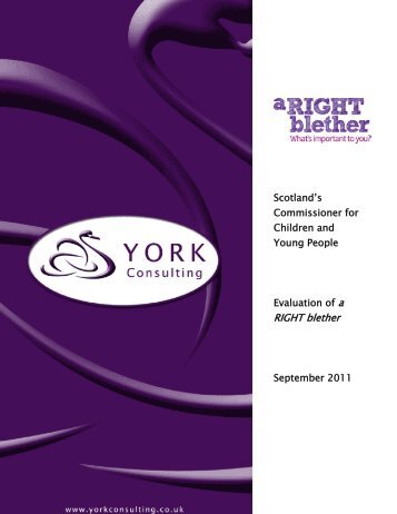 Evaluation of a RIGHT blether - York Consulting