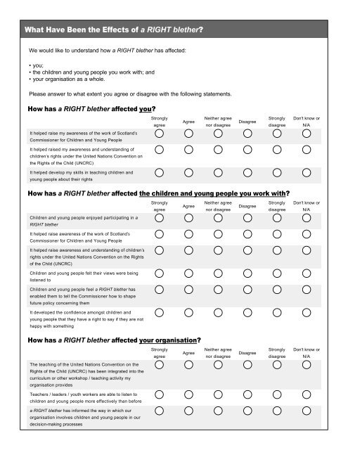 Evaluation of a RIGHT blether - York Consulting