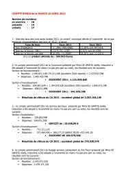 Compte rendu du conseil du 10 avril 2012 - Mairie de Porcelette