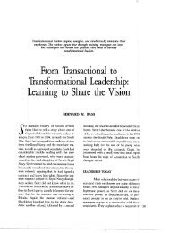 From Transactional to Transformational Leadership - Strandtheory.org