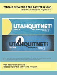 utah tobacco prevention and control program Utah Annual Report