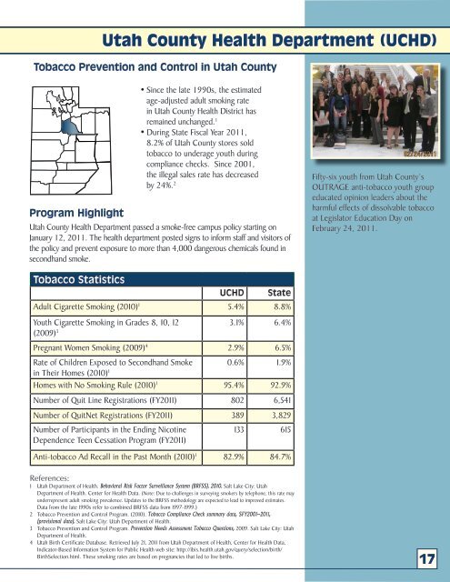 TPCP Annual Report - Utah Tobacco Prevention and Control Program