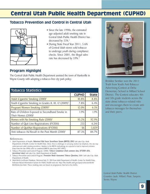 TPCP Annual Report - Utah Tobacco Prevention and Control Program