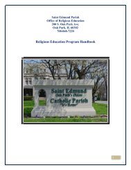 Religious Education Program Handbook - St. Edmund Parish