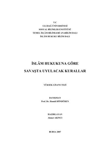 islam hukukuna göre savaşta uyulacak kurallar