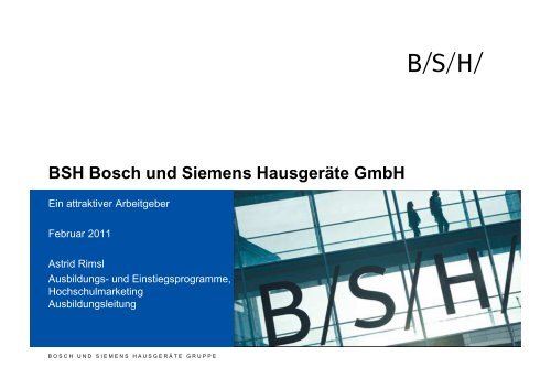 BSH Bosch und Siemens Hausgeräte GmbH
