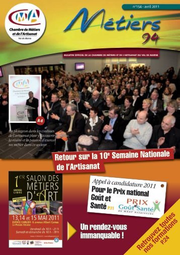 Le Bulletin Officiel d'avril 2011 - Chambre de MÃ©tiers et de l'Artisanat ...