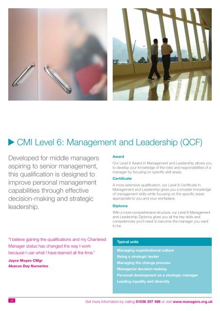 Step up to management with CMI qualifications - Chartered ...