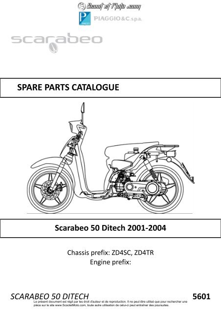 Scarabeo 50 Ditech 2001-2004 - Scoot et Moto