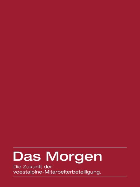 Publikation „Wir sind daran nicht ganz unbeteiligt“ - voestalpine