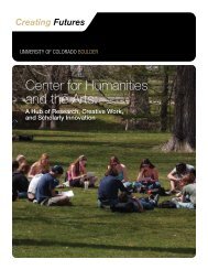 Center for Humanities and the Arts - University of Colorado Foundation