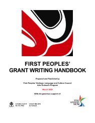 FIRST PEOPLES' GRANT WRITING HANDBOOK