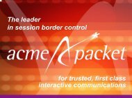 The leader in session border control - Ingate