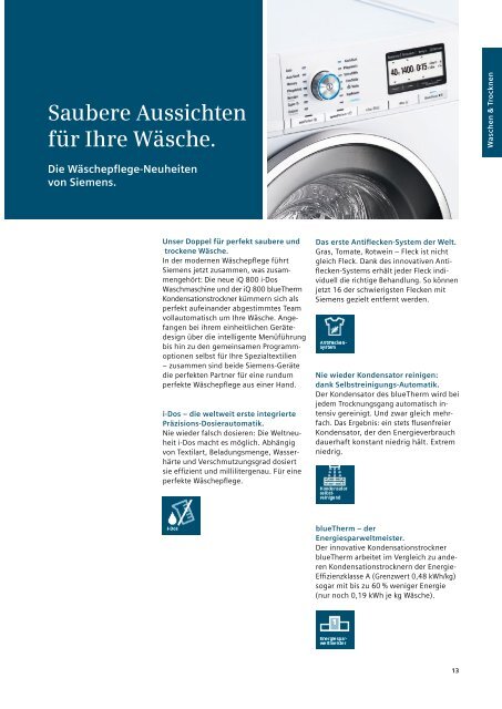 Hausgeräte 2012 - Siemens