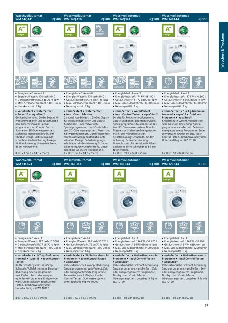 Hausgeräte 2012 - Siemens