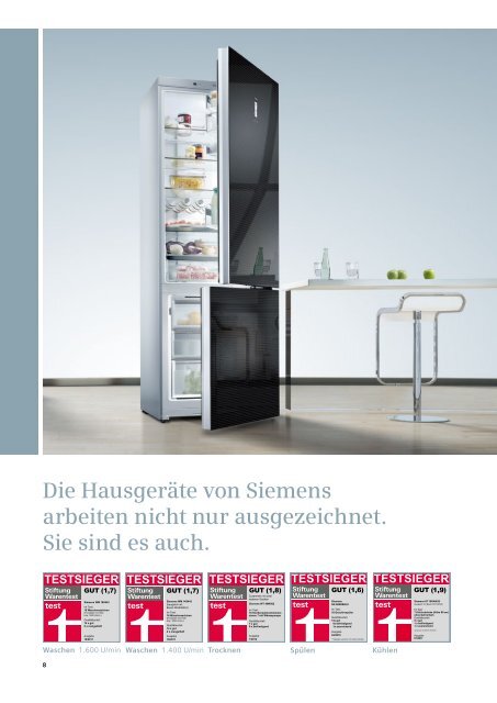 Hausgeräte 2012 - Siemens