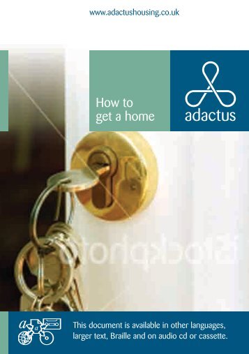 How to get a home - Adactus Housing Group Ltd