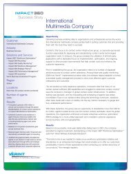International Multimedia Company - Verint Case Study - Adtech Global