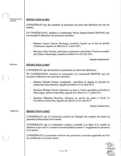 27 aoÃ»t 2013 - Commission scolaire de l'Ãnergie