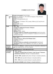 curriculum vitae - Spitalul Clinic de Urgenta pentru Copii Louis ...