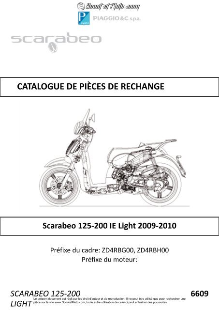 Scarabeo 125-200 ie Light 2009-2010 - Scoot et Moto