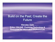 Build on the Past; Create the Future - SAOUG