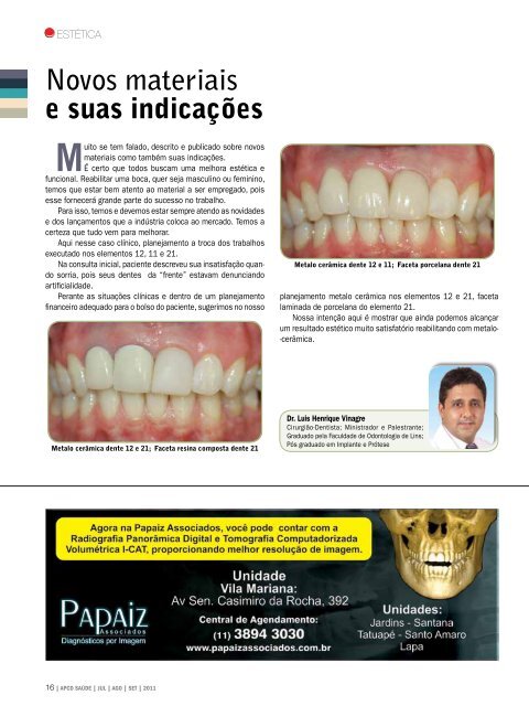 Revista 33 - pag. 15 a 28 - APCD da SaÃºde