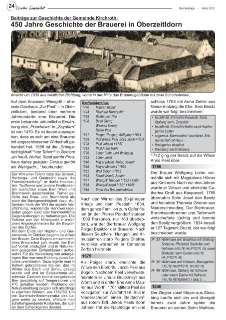 Nr. 15 (März 2012 - 36 Seiten) - Gemeinde Kirchroth