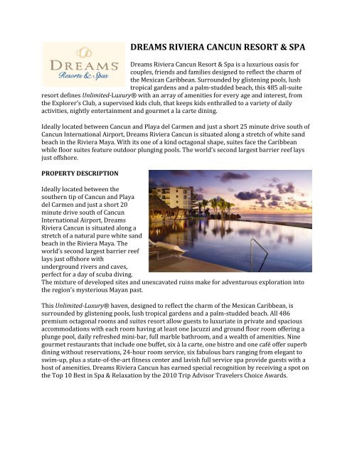 Dreams Riviera Cancun Resort Spa
