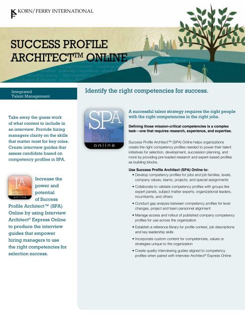 SUcceSS Profile ArcHiTecTTm oNliNe - Lominger