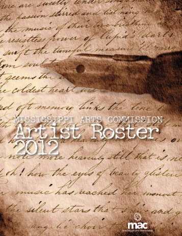 teaching artist roster - Mississippi Arts Commission - ms.gov