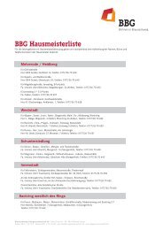 BBG Hausmeisterliste - Braunschweiger Baugenossenschaft eG