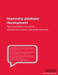 Improving database development - Red Gate Software