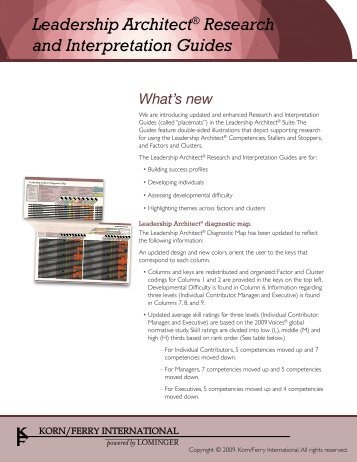 lominger interview architect