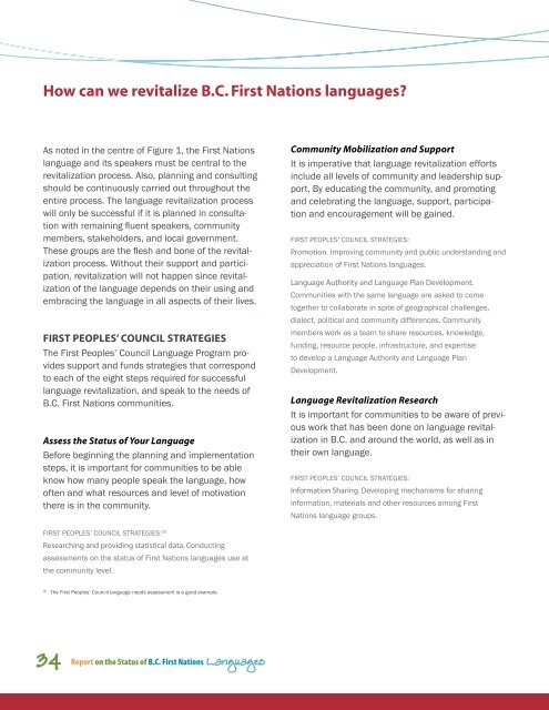 What is the status of BC First nations languages? - First Peoples