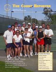 April Court Reporter 3/31 - Walnut Creek Racquet Club