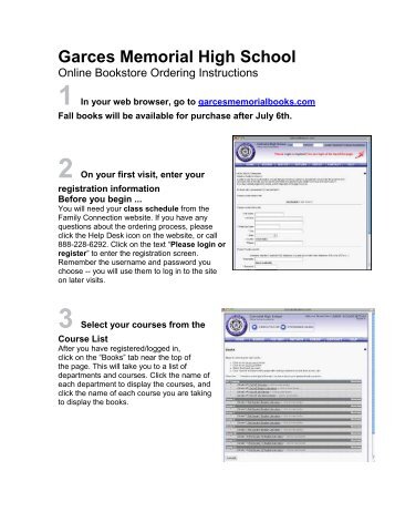 Book Ordering Instructions.pdf - Garces Memorial High School