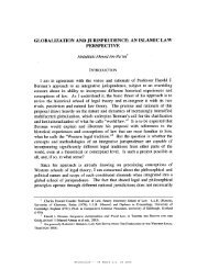 Globalization and Jurisprudence: An Islamic Law Perspective