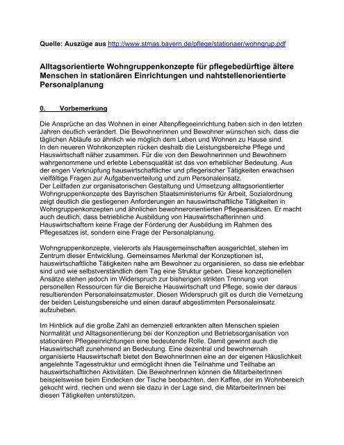 "Alltagsorientierte Wohngruppenkonzepte" - Schweriner ...
