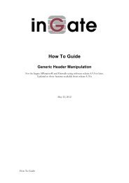 How To use Generic Header Manipulation - Ingate