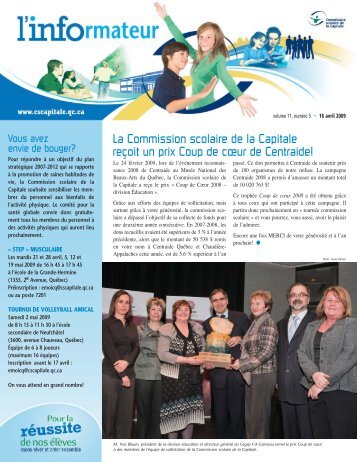 Informateur V11 N5 - Commission scolaire de la Capitale