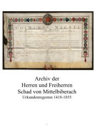 Familienarchiv Schad - Urkunden - Stadtarchiv Ulm