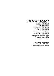 Supplement for Extended-Joints Support - DENSO Robotics