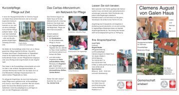 Flyer Clemens August von Galen Haus / PDF - Caritasverband ...