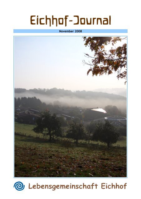 Ausgabe 31, November 2008, PDF, 3,54 MB - Lebensgemeinschaft ...